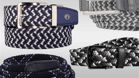 Kids Belts Mens Braided Elastic Stretch Belt Leather Tipped End And ...