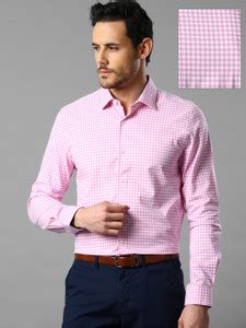 INVICTUS Men Checkered Formal Pink Shirt - Buy Pink INVICTUS Men ...