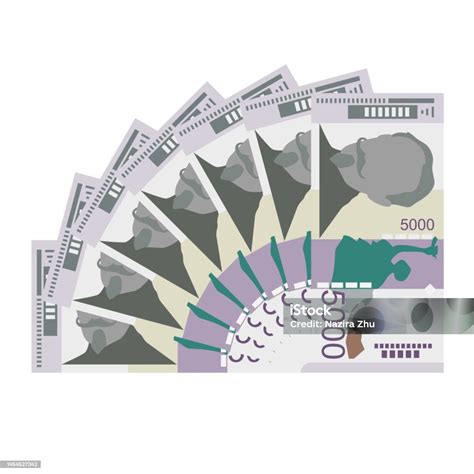 Serbian Dinar Vector Illustration Serbia Kosovo Money Set Bundle Banknotes Paper Money 5000 Rsd ...