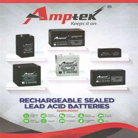Amptek 12 V 2.2 Ah Black Sealed Rechargeable SMF Industrial Battery ...