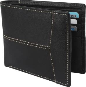 Qworld Men Black Genuine Leather Wallet Black - Price in India ...