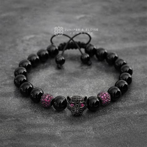 Black Jaguar & Crown Bracelet