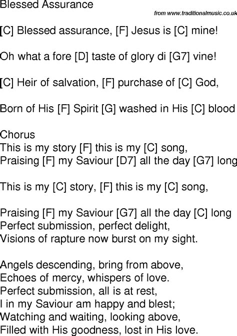 Blessed Assurance Chords