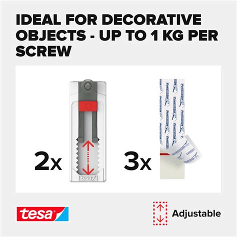 Tesa UK tesa Adjustable Adhesive Screw for Wallpaper & India | Ubuy