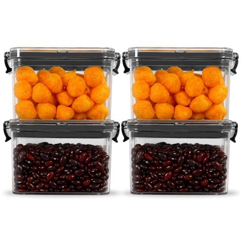 Buy PEARLPET Click n Seal Plastic Kitchen Storage Container Set of 4 ...