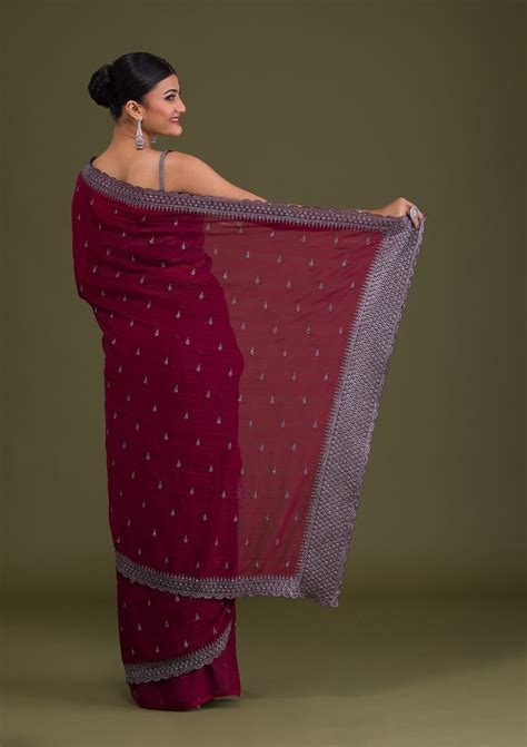 Buy Maroon Sarees Online At Best Prices – Koskii