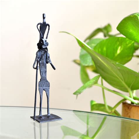 Wrought Iron Metal Father Child Tribal Figure – Chinhhari Arts