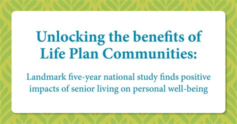 Unlocking the benefits of Life Plan Communities: Landmark five-year ...