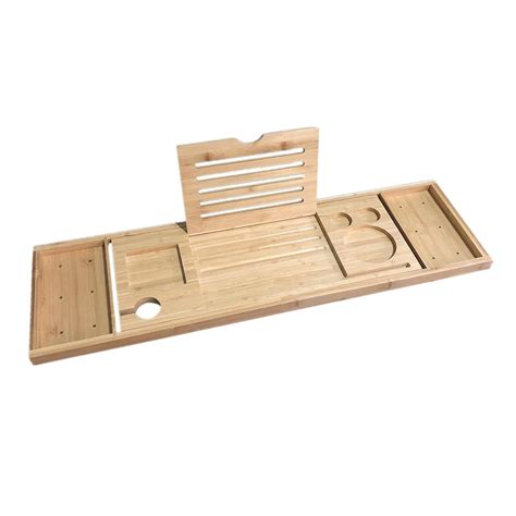 Enakshi Expandable Wine Glass Tray Storage Holder Bathtub Tray for ...