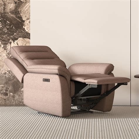 Buy Silvana One Seater Beige Tweed Fabric Recliner Online Durian