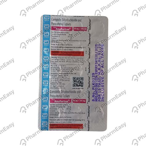 Buy New Anafortan Strip Of 15 Tablets Online at Flat 15% OFF | PharmEasy