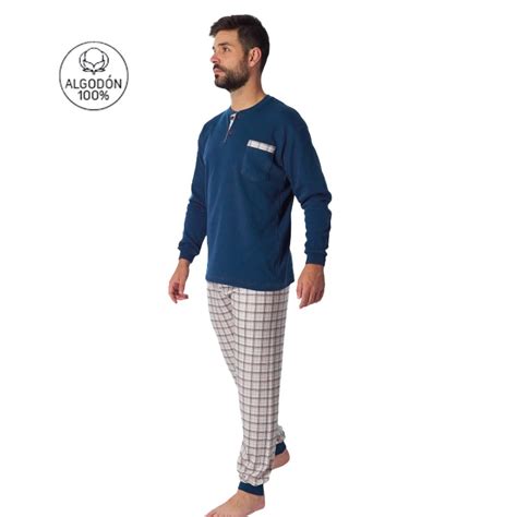Pijama largo hombre tejido algodón Dormen
