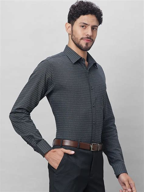 Raymond Men Grey Slim Fit Structure Formal Shirt – MyRaymond