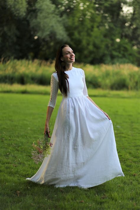 Linen wedding dresses 60 photos - Astyledwedding.com