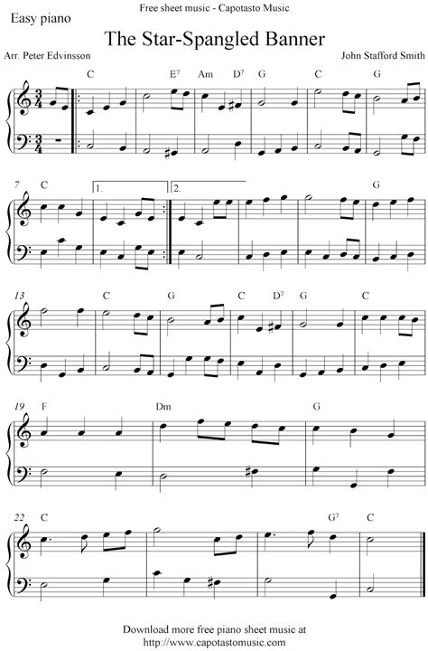 Free Printable Easy Piano Sheet Music | Plan Your Year Easily!
