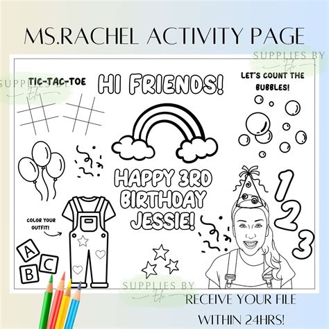 Ms rachel activity page download ms rachel birthday party decorations ...