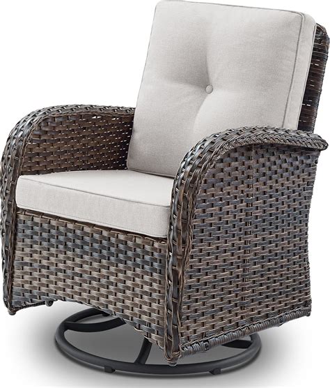 Amazon.com: Belord Patio Furniture Swivel Glider PE Wicker Chairs ...