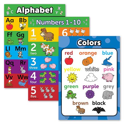 Buy Palace Learning 3 Pack - ABC Alphabet + Numbers 1-10 + Colors Set ...