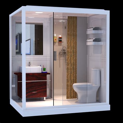 现代卫生间浴室3D模型下载_3dmax现代卫生间浴室模型编号154526951-智鸥网