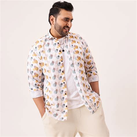 Yellow Tree Shape Digital Print Textured Shirt – Unstandard clothing