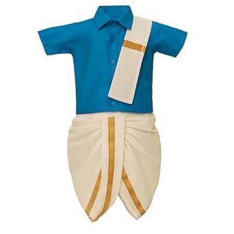 Buy LEGHANGA WORLD Boys South Indian Traditional Dress Set – Silk Look ...