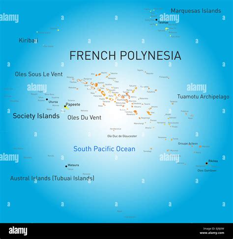 French polynesia map hi-res stock photography and images - Alamy