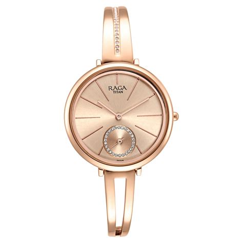 Buy Online Titan Raga Viva Quartz Analog Rose Gold Dial Rose Gold Metal ...