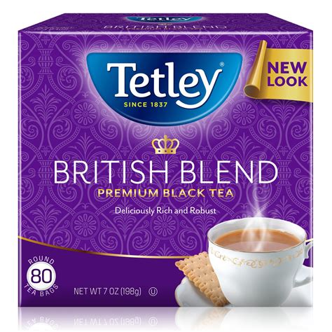 Tetley British Blend Premium Black Tea, 80 Count Tea Bags - Walmart.com
