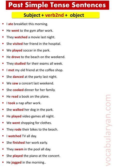 Image result for Past Simple Examples Sentences