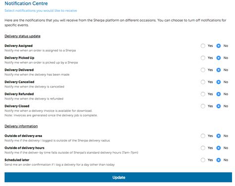 Image result for Update Notification Settings