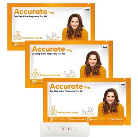 Buy ACCURATE PRO ONE STEP URINE HCG PREGNANCY TEST KIT (PACK OF 3 ...