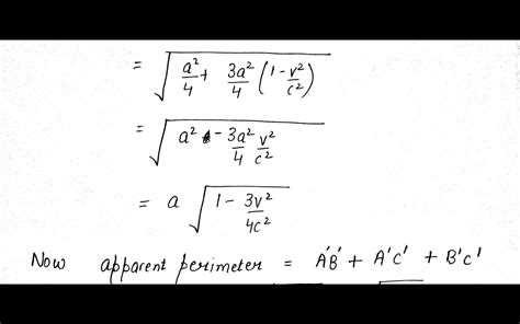 Apparent perimeter of triangle