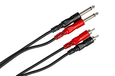 Buy Hosa CPR-201 Dual 1/4" TS to Dual RCA Stereo Interconnect Cable, 1 ...