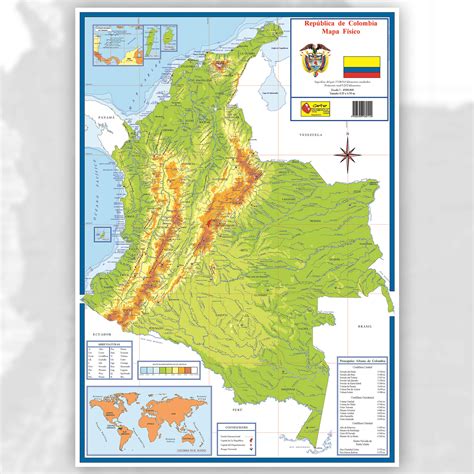 Mapa De Colombia Cordilleras