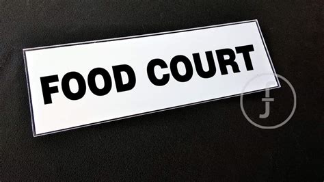 fingerz Food Court Laminated Glass Hanging Sign Board Mall Office Shop ...