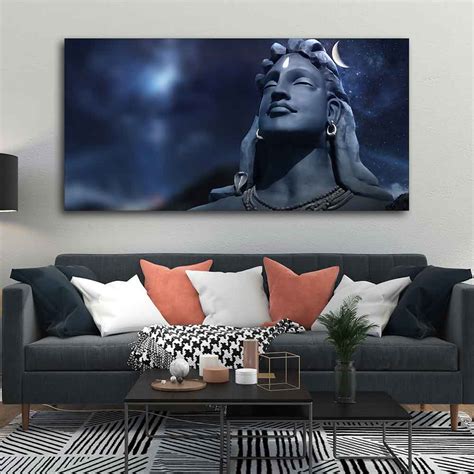 Lord Shiva with Moon on the Head Wall Painting – Homcraft