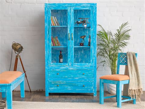 Duraster Florida Vintage Acacia Wood Display Cabinet #4 | Duraster