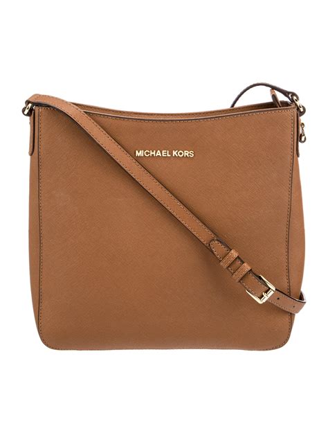 Michael Michael Kors Leather Crossbody Bag - Brown Crossbody Bags ...