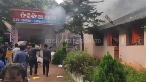 Police Station in Odisha set on fire by mob; SDPO brutally thrashed