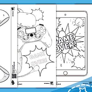Gaming Colouring Sheets | Free Colouring Pages (Ages 7 - 11)