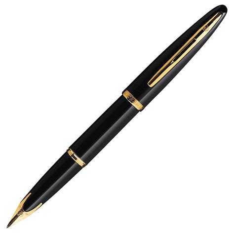 Waterman Carene Fountain Pen Black Lacquer with Gold Trim – Penzorama
