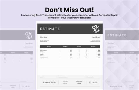 Computer Repair Estimate 的图像结果