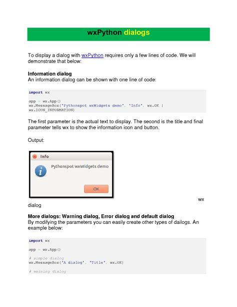 Image result for wxPython Dialog Example
