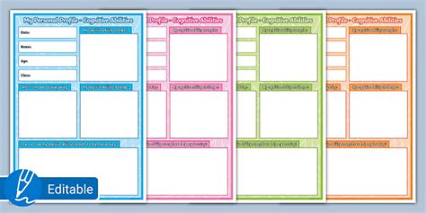 My Personal Profile - Cognitive Abilities