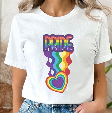 Pride Rainbow Shirt Gift for LGBTQ Pride Ribbon Tshirt Gay - Etsy