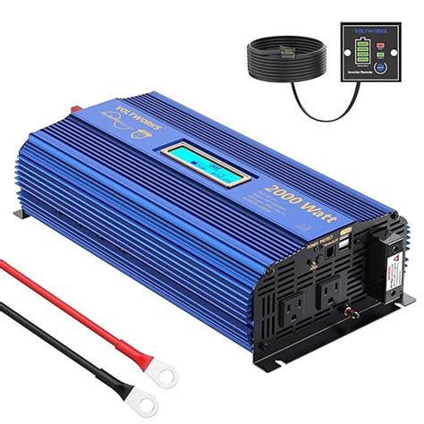 VOLTWORKS 24 Volt 2000W Pure Sine Wave Power Inverter DC 24V to AC 110V ...