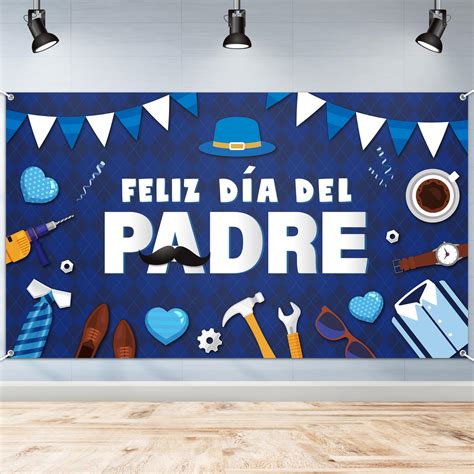 Amazon.com: HOWAF Feliz Dia Del Padre Banner, Father’s Day Decoration ...