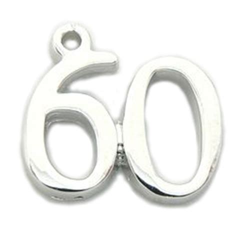 Silver Charms : Number 60 Charm