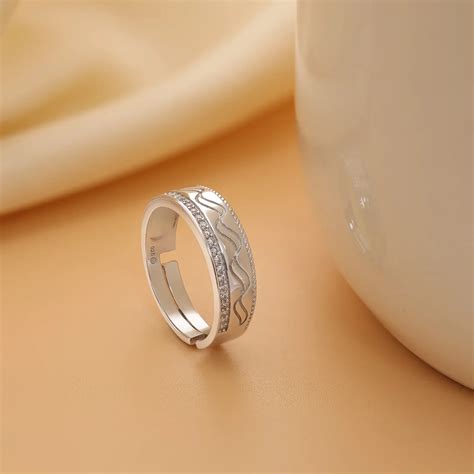 CZ Wave Band Ring for Women