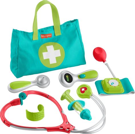 Amazon.com: Fisher-Price Preschool Pretend Play Medical Kit 7-Piece ...